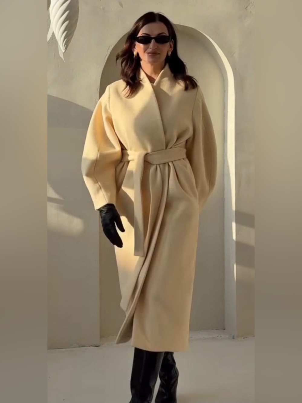 Zara wool collection Long Belted coat